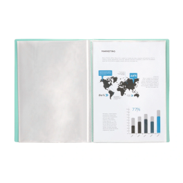 Liderpapel Carpeta Escaparate 10 Fundas Polipropileno DIN A4 Verde Manzana Opaco