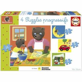 Educa EDU8412668198845 Puzzle Osito Pardo: 4 Puzzles Progresivos de 12 a 25 Piezas para Niños de 3 Años Precio: 23.50000048. SKU: B14NTCCK9Z