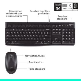 Logitech MK120 Teclado y Mouse USB Francés AZERTY con Cable
