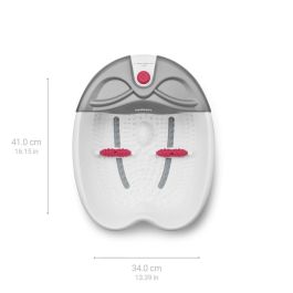 Medisana FS 300 Baño de pies Spa masaje, vibración relajante, reflexología podal, mantiene agua caliente, Blanco