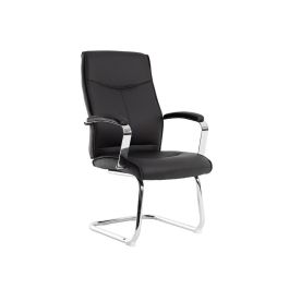 Silla Q-Connect Escritorio Mod Ena Simil Piel Base Metalica Alt Max 1050 Anc 630 Prof 650 Color Negro