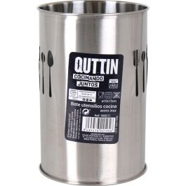 Bote de utensilios de acero inoxidable Quttin 10x15 cm (12 Unidades) Bote de utensilios de acero inoxidable Quttin 10x15 cm (12 Unidades)