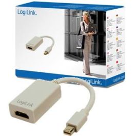 LogiLink Mini DisplayPort a HDMI Adaptador, 0.15m, color blanco
