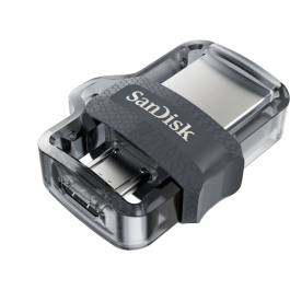 Sandisk Unidad Flash USB Ultra Dual m3.0 64 GB USB Type-A / Micro-USB 3.2 Gen 1 Negro Plata SDDD3-064G-G46