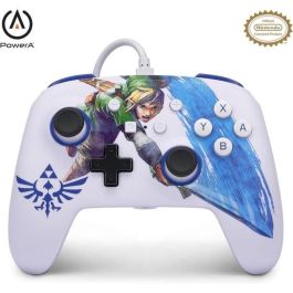 Mando con Cable PowerA Enhanced para Nintendo Switch - Legend of Zelda Master Sword Attack, Diseño Ergonómico, Botones Asignables, Ref. 1526548-01