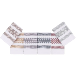 Aucune - Juego de 6 Toallas de Baño (AUC8682870729285) - 40 x 60 cm - Blanco, Marrón, Amarillo, Azul, Morado, Gris