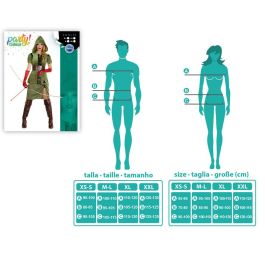 Disfraz Arquera Mujer Adulto Fantasía Verde Talla M-L