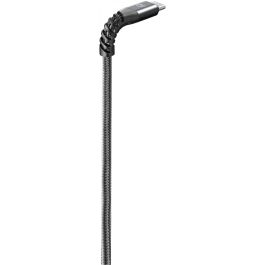 Cellularline Cable USB Tipo C a Lightning 15cm Negro - Certificado MFi para Apple - Suministro de Potencia USB
