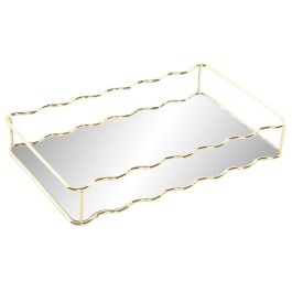 DKD Home Decor Bandeja Glam Dorada de Metal y Espejo para Decoración del Hogar 30x18x5 cm - 1 kg Precio: 10.50000006. SKU: B1KMDNP3NT