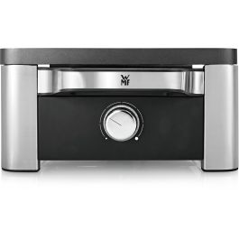 WMF 0415040011 Raclette Lono para 8 personas, 1500W, Antiadherente, Placas Desmontables, Rectangular, Negro/Cromo
