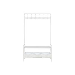 DKD Home Decor Recibidor Loft Metal Rejilla Blanco 36 x 186 x 110 cm