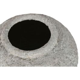 DKD Home Decor Indo 1c25 Jarrón Gris Terracota 40 x 55 x 40 cm Hecho a mano