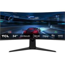 Monitor Gaming Curvo TCL 34R83Q 34"/ WQHD/ 1ms/ 170Hz/ VA/ Regulable en altura/ Blanco y Negro Monitor Gaming Curvo TCL 34R83Q 34"/ WQHD/ 1ms/ 170Hz/ VA/ Regulable en altura/ Blanco y Negro