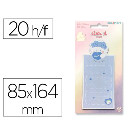 Imaginovo Bloc notas adhesivas conejito azul 20 hojas 85x164 mm Precio: 1.452. SKU: B1CPL27RNC