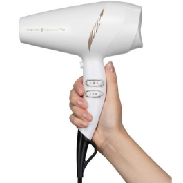 Remington Secador de Pelo SuperCare Pro 2200 AC7200W - 2200W - Acondicionador Iónico - Motor AC Profesional - Blanco - Incluye Concentrador y Difusor