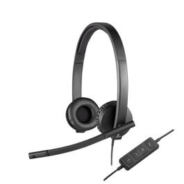 Logitech H570e Auricular Biaural Estereo Con Micrófono Cable Usb 2.0 Negro