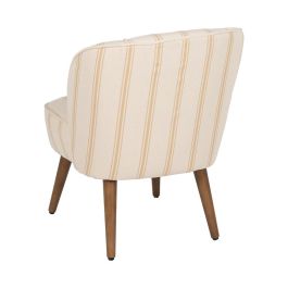 Sillón Rayas Miel Madera de Caucho Salón 54 X 64 X 73 cm