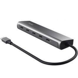 Trust 25136 Hub USB-C Halyx 5 Puertos (4x Datos USB-C, 1x USB-C PD 100W) 5 Gbps, Aluminio para Portátil/PC