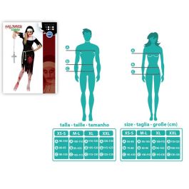 Disfraz Monja Sangrienta Mujer Adulto Halloween Zombie Talla XS-S Incluye Vestido Velo Cinturón Tocado