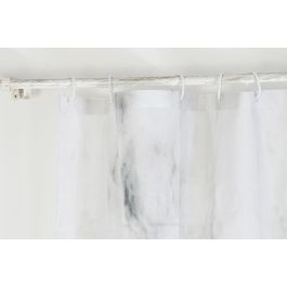 DKD Home Decor Cortina de Baño Glam, Colección Baño Mármol, Fabricada en Poliéster, Medidas 180 x 180 cm