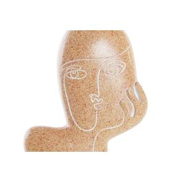 DKD Home Decor Figura Urban de Resina Cara Abstracta, Blanco y Terracota, 27x15.5x6 cm (4 Unidades Surtidas)