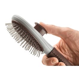 Hunter Cepillo Autolimpiable Talla L para Perros con Botón Integrado y Mango Ergonómico para Eliminación de Pelo Muerto