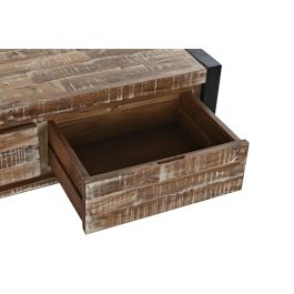 Mesa Centro Alpino DKD Home Decor Natural Negro 60 x 40 x 110 cm