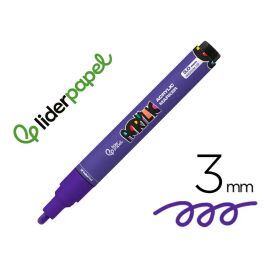 Liderpapel Rotulador Acrílico Base Agua Todo Tipo de Superficie Punta Redonda 3 mm Púrpura Precio: 9.5000004. SKU: B1FVH2NWAZ