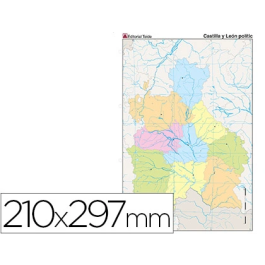 Teide Mapa mudo din a4 castilla-leon politico 210 x 297 mm Precio: 24.49999968. SKU: B1JPVFB6KT