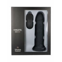 Consolador Realista Virgite R15 Negro 16,5 cm