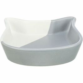 Comedero para Gato Trixie Blanco Gris Cerámica