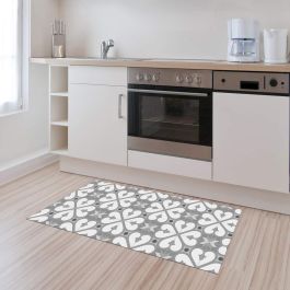 Croma Collection Alfombra vinílica Bcn 50x110 cm, PVC, antideslizante, gris estampado