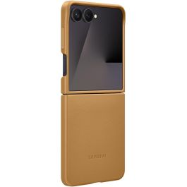 Samsung EF-VF766PAEGWW Funda Kindsuit Original para Samsung Galaxy Flip7, Marrón/Camel, Monocromático, Fácil Aplicación