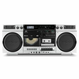 Medion AAAPE16790 Radio Vintage FM/DAB+ con CD, Cassette, USB, MP3 - 2 x 10 W RMS - Plateado