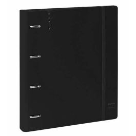 Safta Carpeta con Recambio Din A4 Cuadro 5mm 4 Anillas 35mm Polipropileno Foam Negro Safta Carpeta con Recambio Din A4 Cuadro 5mm 4 Anillas 35mm Polipropileno Foam Negro