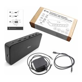 I-Tec Thunderbolt 4 TB4 GEN 3 Docking Station PRO, Doble DisplayPort, 92W Power Delivery, Negro