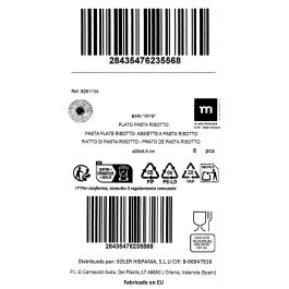 La Mediterranea Plato Pasta Risotto Irys Ø28 cm Gris (6 Unidades)