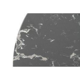 DKD Home Decor Mesita Auxiliar Moderna Negra de Metal y Mármol, 45 cm Ancho x 45 cm Largo x 51 cm Alto, 1 kg