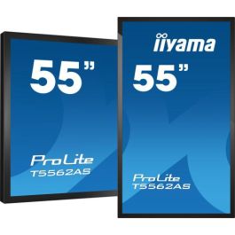 Monitor Iiyama 55" 4K 20P Tactil Ips (T5562AS-B1) 3840X2160 / Operacion 24/7 / Hdmix3 / Horizontal y Apaisado / 420Cd/M2, 1200:1, 8Ms, Usb Touch Interface, Rs232C / 16Gb Emmc / 2G Ram / 1Gb Embedded / Sd Card Slot / Eshare / Vesa 200 Mm