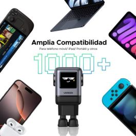 UGREEN 45515B Cargador USB-C 100W Carga Rápida GaN para Portátil, Teléfono Móvil, Batería Portátil, Gris