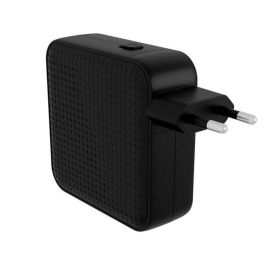 HyperJuice Cargador de Viaje 100W GaN con 4 Puertos (3 USB-C + 1 USB-A) para Portátil, Smartphone y Tablet - Negro