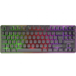 Mars Gaming MCPWTKL Pack Gaming Inalámbrico 3 en 1: Teclado TKL FRGB Rainbow + Ratón RGB 3200 DPI + Alfombrilla, DualPro Link