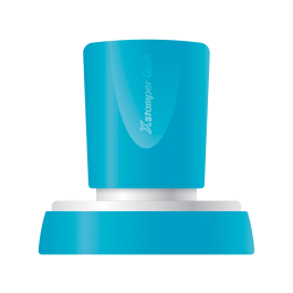 X'stamper Sello Quix Personalizable Redondo Color Azul Diámetro 38 mm Q-53