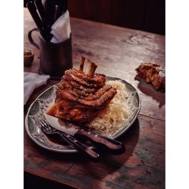 Tramontina Juego de 4 Cuchillos para Asado 12,7cm Acero Inoxidable Mango Polywood Castaño