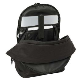 Safta Mochila ATCO Doble para Portátil 15,6" con USB Teen Black 31x44x18 cm