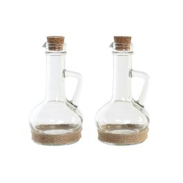 DKD Home Decor Aceitera Vinagrera Básicos - Set de 2 Recipientes de Cristal y Corcho de 320ml, Transparente y Natural para Cocina Precio: 5.50000055. SKU: S3041418