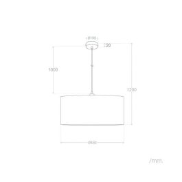 Lámpara Colgante de Diseño Heroica Nogales SKD-P80058 E27 Ajustable para Salón, Dormitorio, Cocina, Restaurante y Oficina