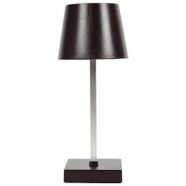 Home Deco Factory Lámpara LED Táctil Negra con 3 Intensidades de Luz, Funciona con Pilas AAA, 12 LEDs COB, Decoración Moderna