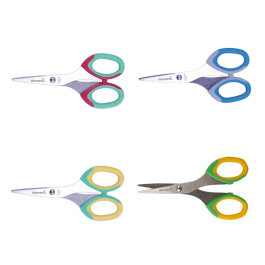 Liderpapel Tijera Extrasoft Unidad Mango Suave Hoja Acero Inoxidable Longitud 13,5 cm Uso Hogar