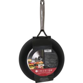 Quttin Sartén Wok de Aluminio Forjado de 24 cm, con Fondo de Inducción Espiral (4 Unidades)